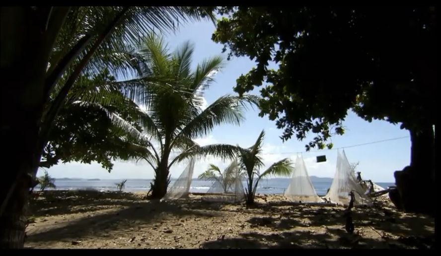 Million Dollar Island - Mijn heerlijke strandbed: tweede klamboe van links